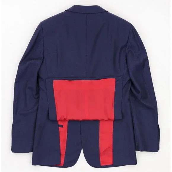 Suitsupply Sienna Ticket Pocket VBC Wool Suit Size 36R Blue Birdseye - Picture 5 of 14